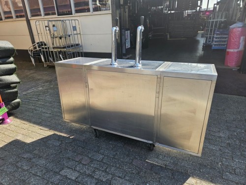 Dubbele biertap RVS (uitklapbaar)